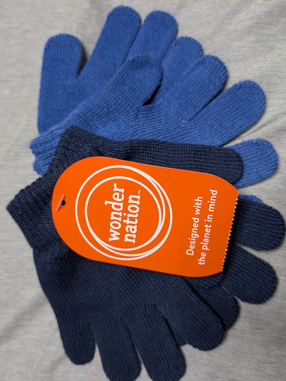 Wonder Nation Kids Navy and Blue Knit Gloves - 8 Packs- 16 Pairs NWT - Picture 2 of 2